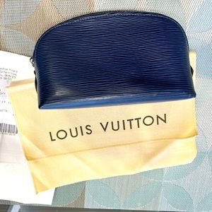 Louis Vuitton Epi Leather Blue Indigo Cosmetic Pouch